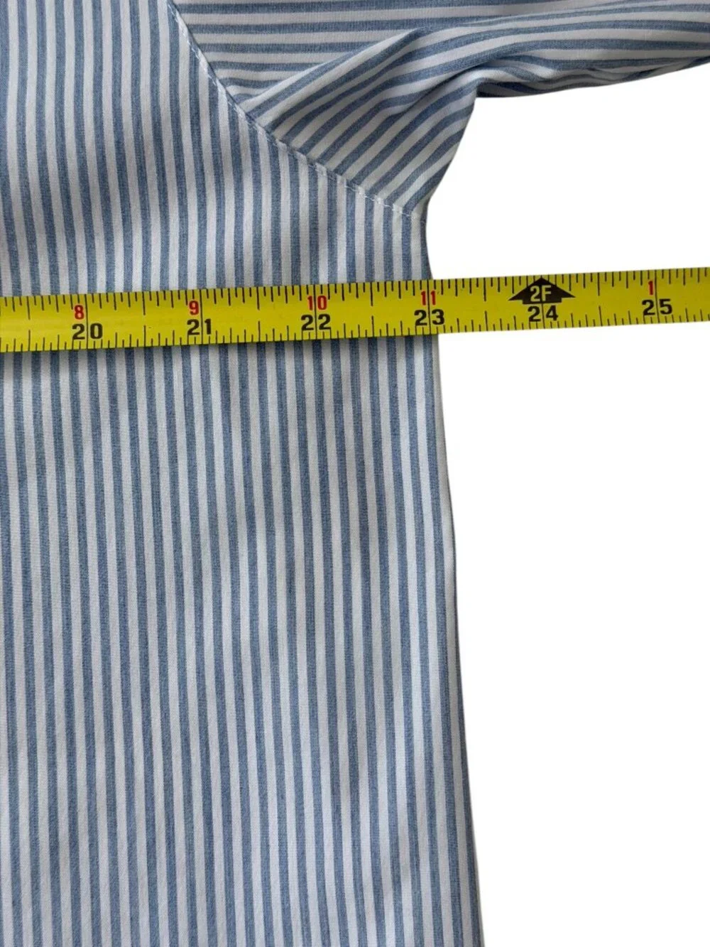 Lafayette 148 Everson Ombre Dip Dye Striped Button Up Long Sleeve Blue White XL
